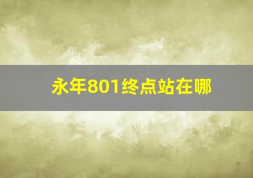 永年801终点站在哪