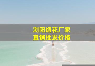 浏阳烟花厂家直销批发价格