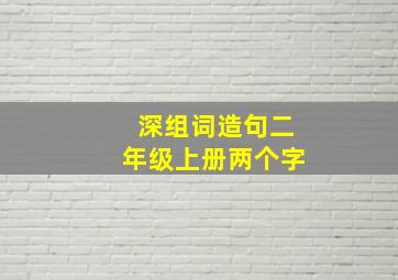 深组词造句二年级上册两个字