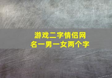 游戏二字情侣网名一男一女两个字