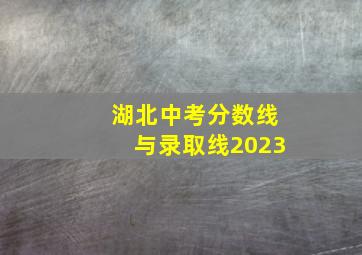 湖北中考分数线与录取线2023