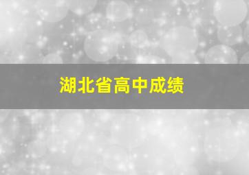 湖北省高中成绩