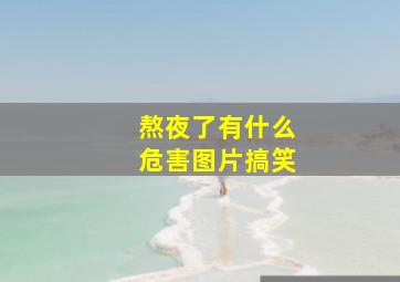 熬夜了有什么危害图片搞笑