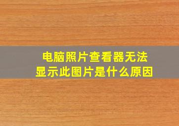 电脑照片查看器无法显示此图片是什么原因