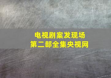 电视剧案发现场第二部全集央视网