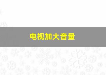 电视加大音量