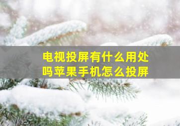 电视投屏有什么用处吗苹果手机怎么投屏