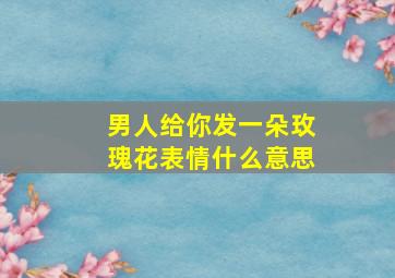 男人给你发一朵玫瑰花表情什么意思