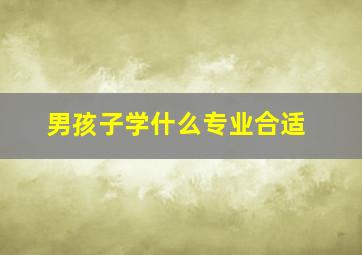 男孩子学什么专业合适