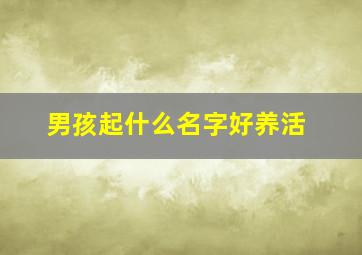 男孩起什么名字好养活