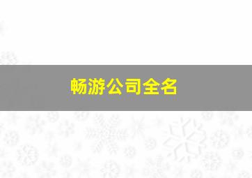 畅游公司全名