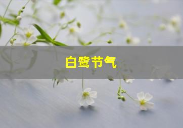 白鹭节气