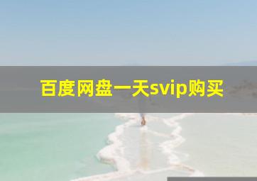 百度网盘一天svip购买