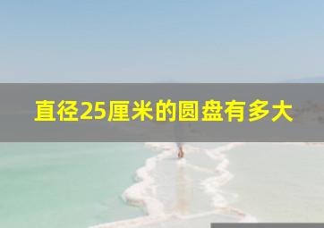 直径25厘米的圆盘有多大