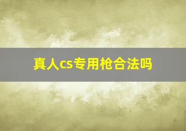 真人cs专用枪合法吗