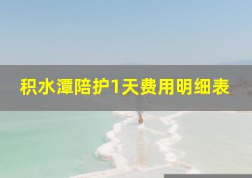 积水潭陪护1天费用明细表