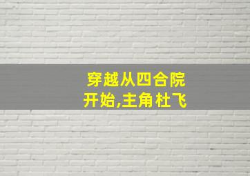 穿越从四合院开始,主角杜飞