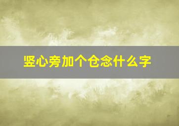 竖心旁加个仓念什么字