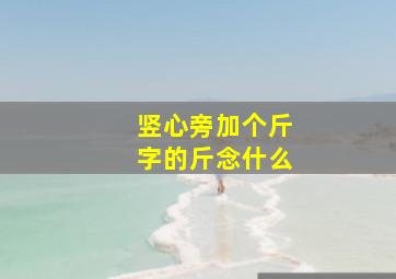 竖心旁加个斤字的斤念什么