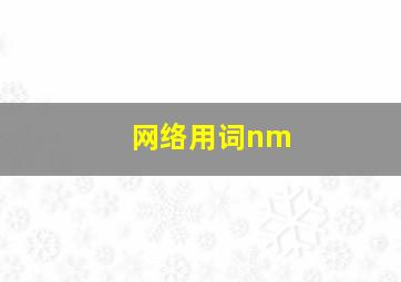 网络用词nm