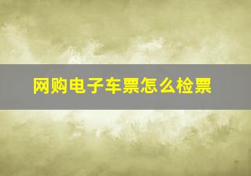 网购电子车票怎么检票