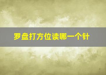 罗盘打方位读哪一个针