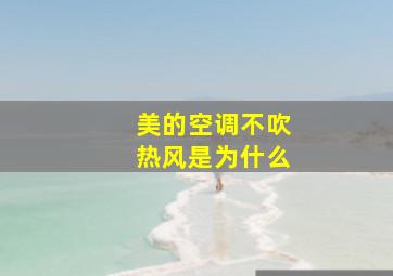 美的空调不吹热风是为什么