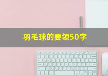 羽毛球的要领50字