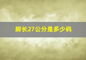 脚长27公分是多少码