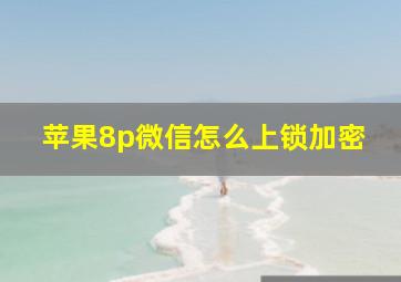 苹果8p微信怎么上锁加密