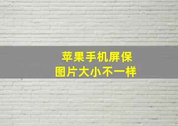 苹果手机屏保图片大小不一样