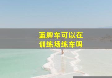 蓝牌车可以在训练场练车吗