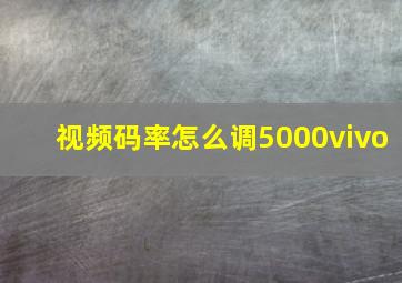 视频码率怎么调5000vivo