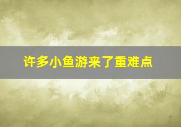 许多小鱼游来了重难点