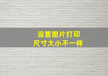 设置图片打印尺寸大小不一样