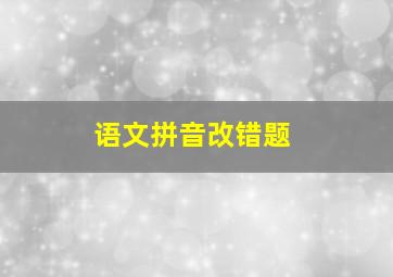 语文拼音改错题