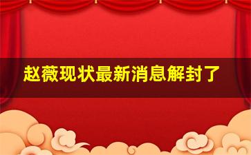 赵薇现状最新消息解封了