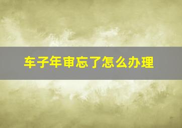 车子年审忘了怎么办理