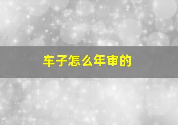 车子怎么年审的