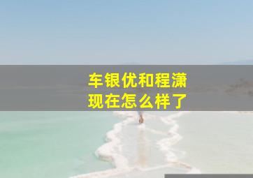 车银优和程潇现在怎么样了