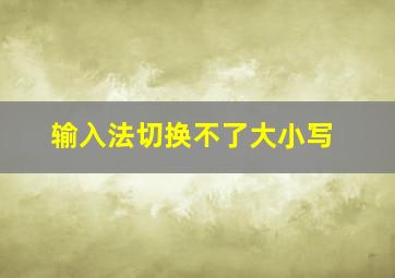 输入法切换不了大小写