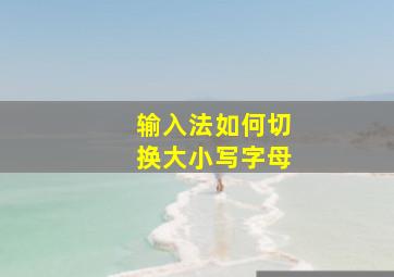 输入法如何切换大小写字母