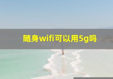 随身wifi可以用5g吗