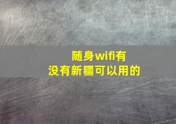 随身wifi有没有新疆可以用的