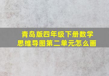 青岛版四年级下册数学思维导图第二单元怎么画