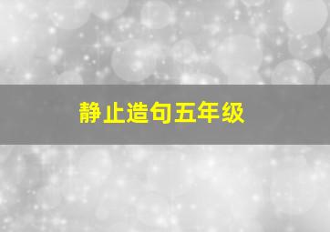 静止造句五年级