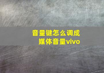 音量键怎么调成媒体音量vivo