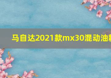 马自达2021款mx30混动油耗