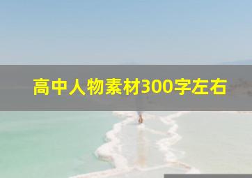 高中人物素材300字左右