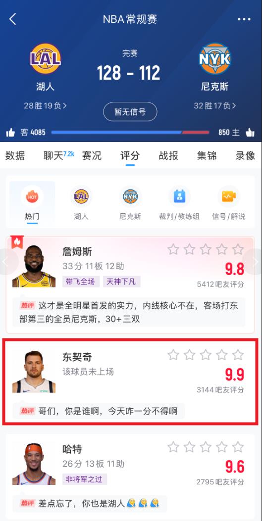 东契奇紧急入湖！吧友：哥们你谁啊！今天咋一分不得啊